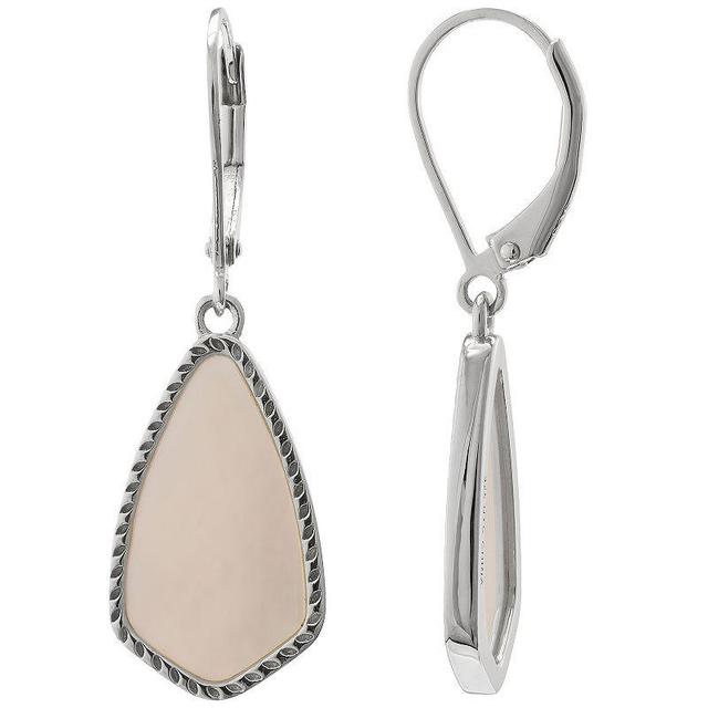 Gemistry Sterling Silver Mother Of Pearl Drop Earrings, Womens Product Image