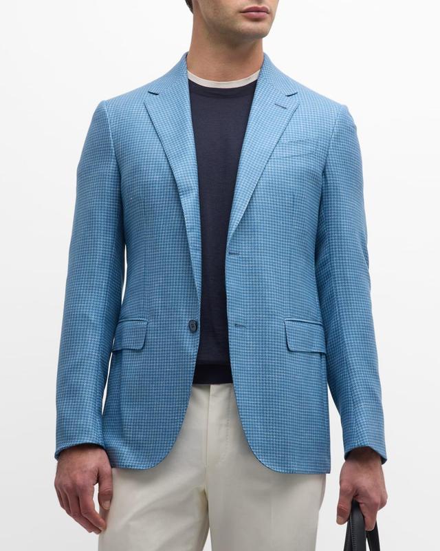 Mens Houndstooth Cashmere-Linen Sport Coat Product Image