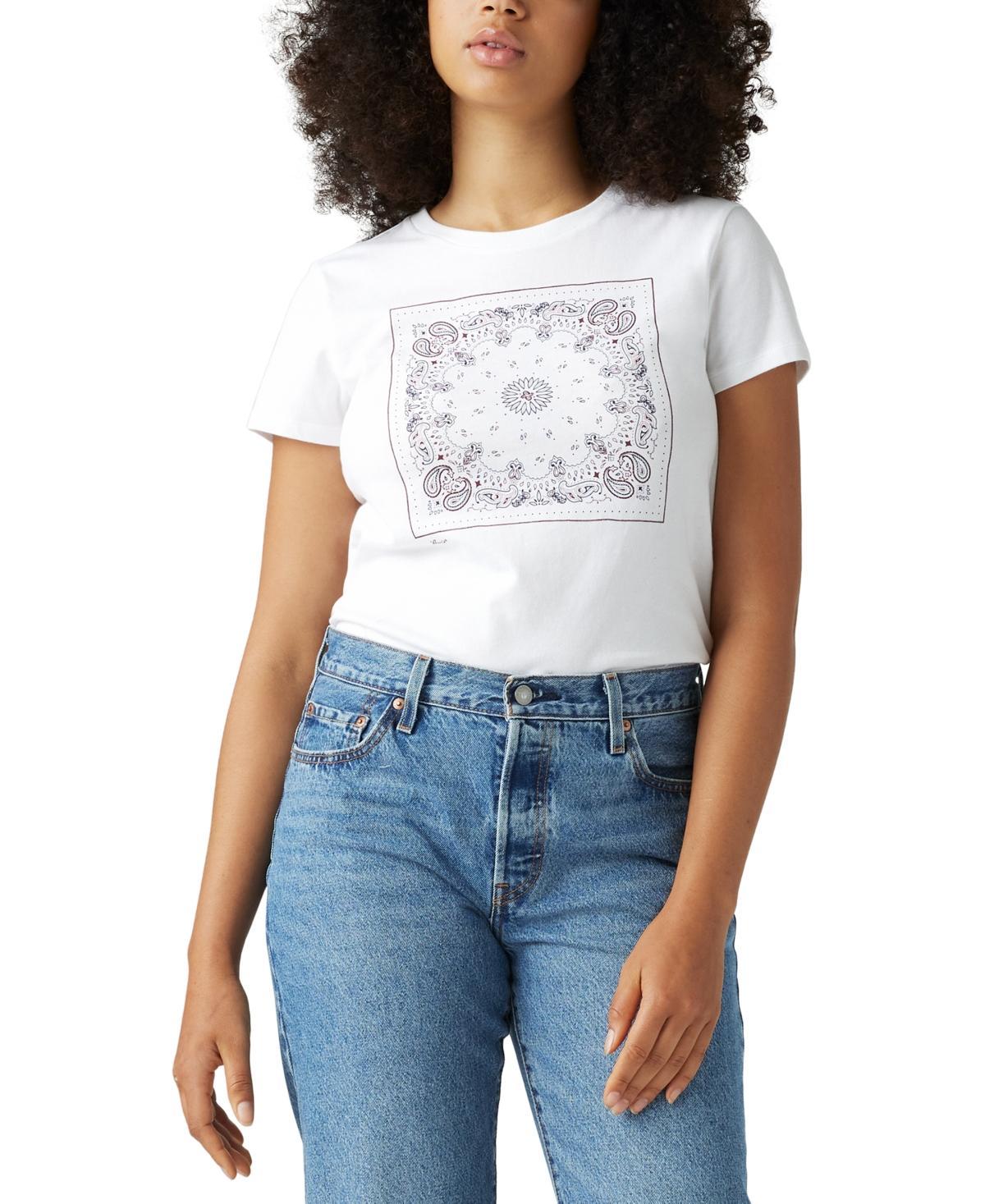 Levis Womens Perfect Graphic Logo Cotton T-shirt Product Image