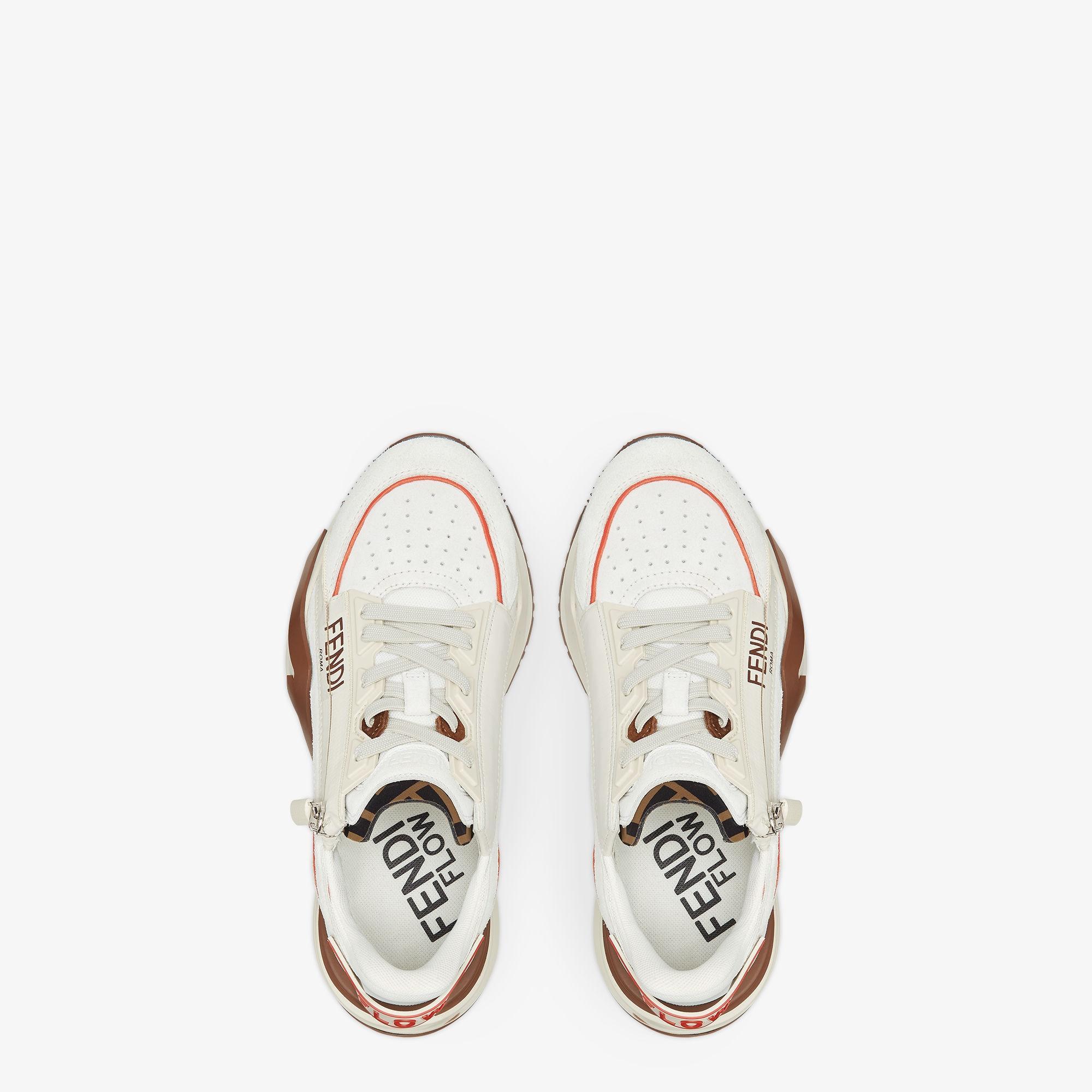 Fendi FlowWhite leather low-tops Product Image