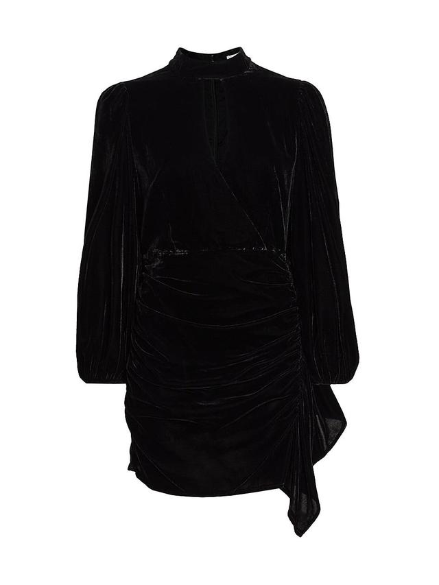 Womens Zadie Cut-Out Velvet Minidress Product Image