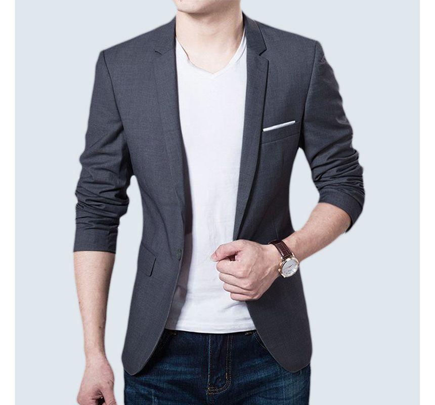 Plain One-Buttoned Blazer Product Image