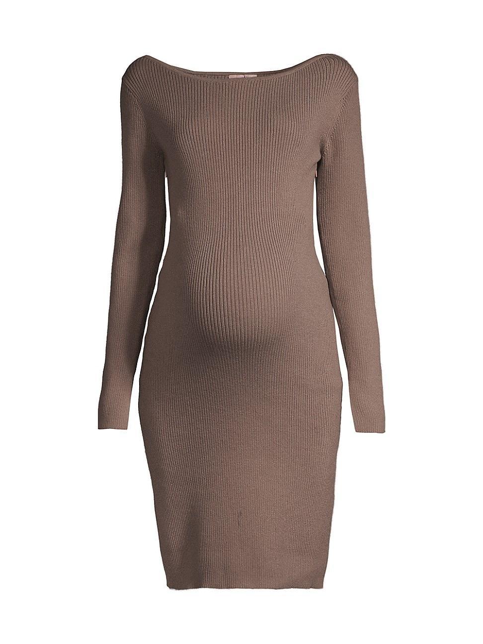 Womens Hudson Ribbed Maternity Sweater Dress Product Image