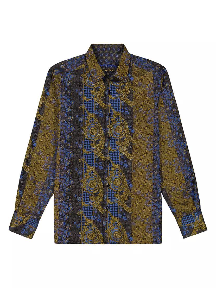 Regal Dreams Jacquard Silk-Blend Shirt Product Image