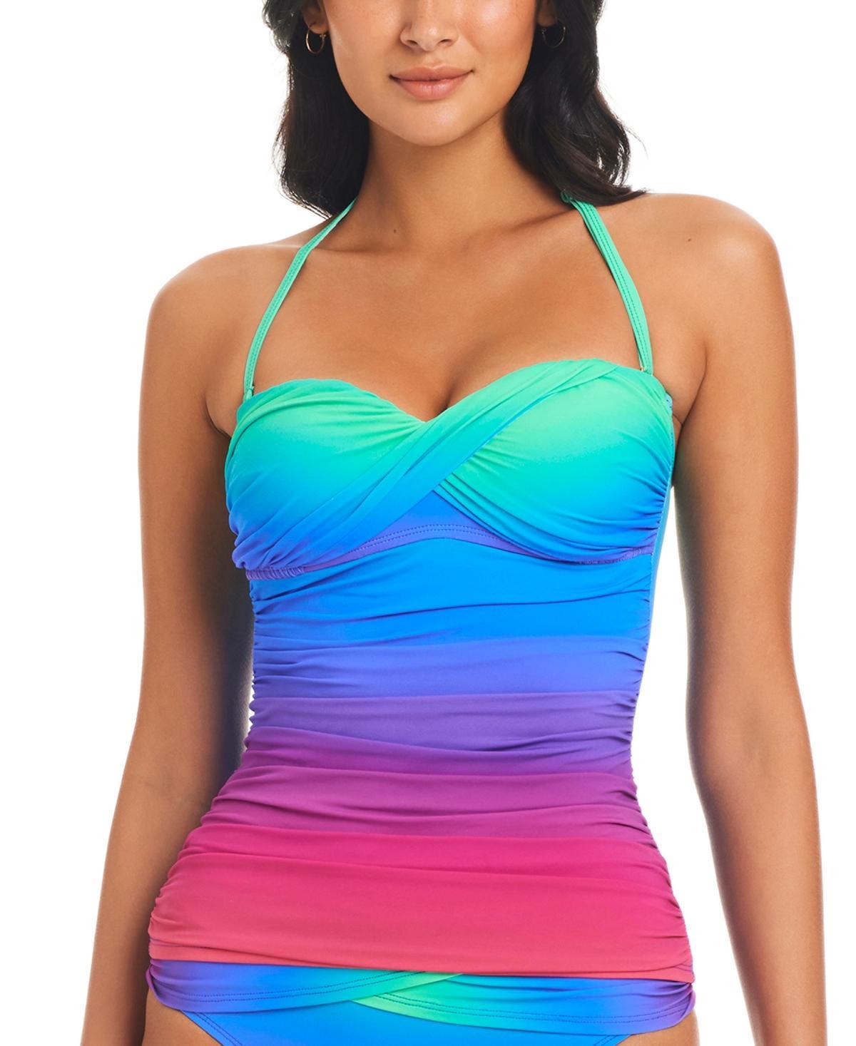 Bleu by Rod Beattie Womens Heat Of The Moment Twist Bandeau Tankini Top Product Image