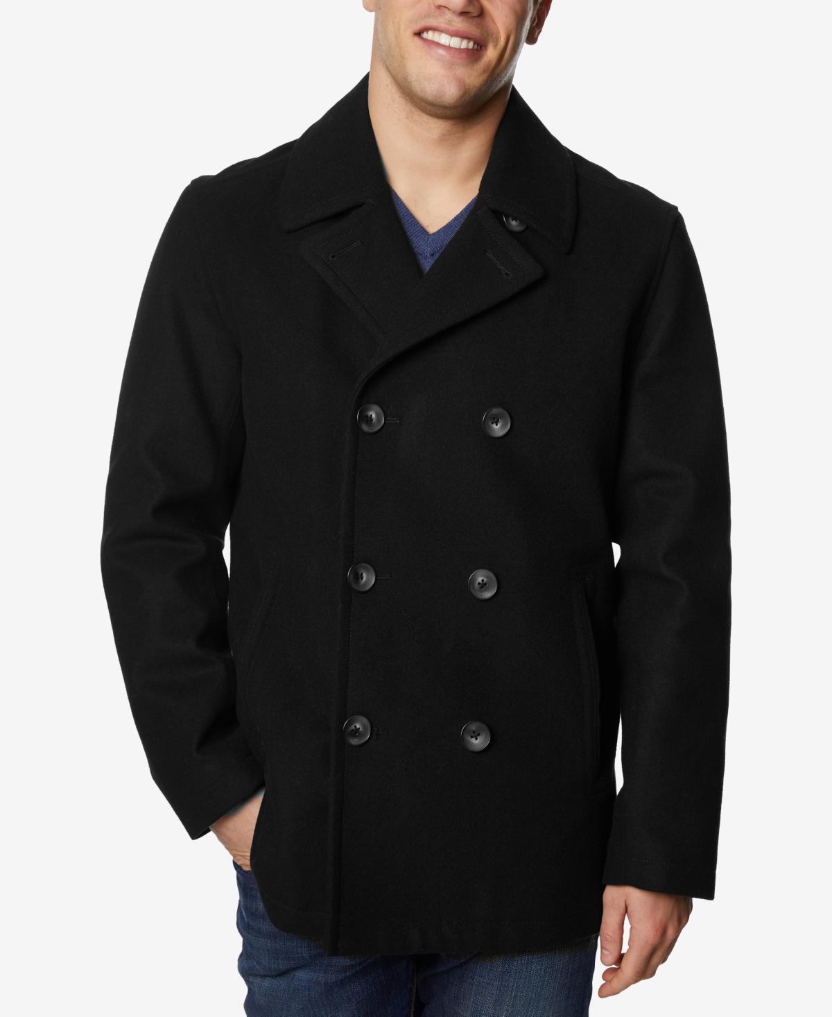 Mens Nautica Wool Peacoat Grey Product Image