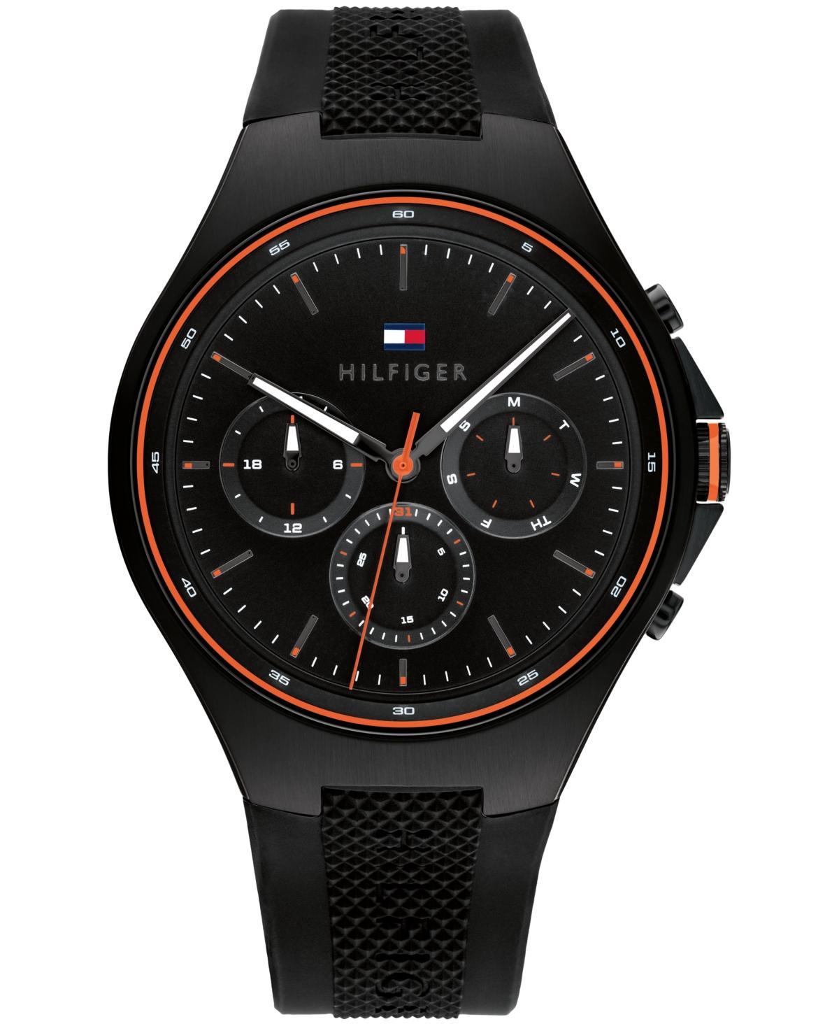 Tommy Hilfiger Men's Sport Watch with Black Silicone Strap Product Image