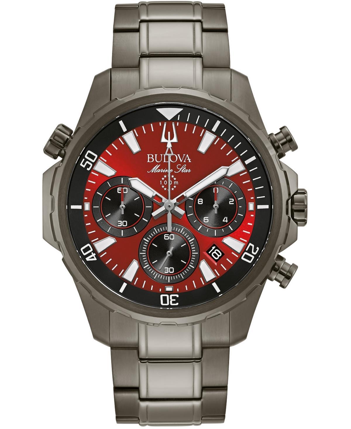 Bulova Marine Star Mens Gray Stainless Steel Bracelet Watch 98b350, One Size Product Image