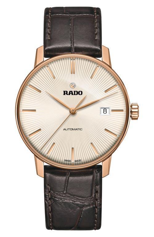 RADO Coupole Classic Automatic Leather Strap Watch, 41mm Product Image