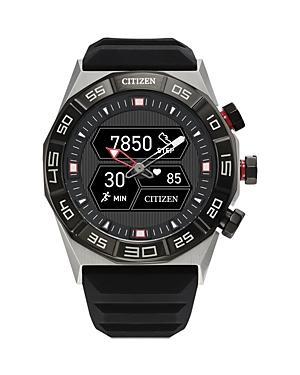 Citizen Mens Cz Smart Hybrid Black Silicone Strap Smart Watch 44mm Product Image