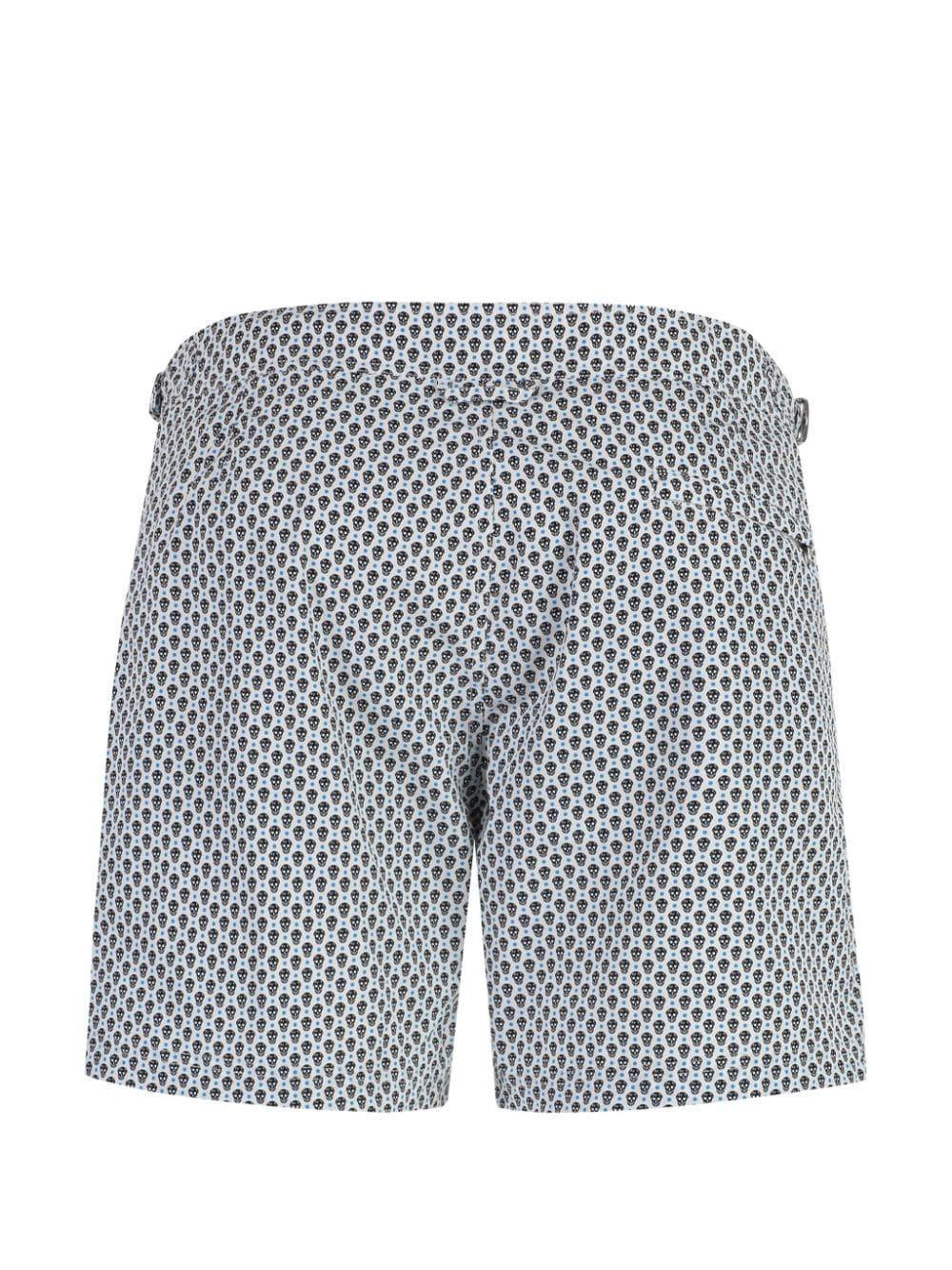 Skull-print Swim Shorts In White Product Image