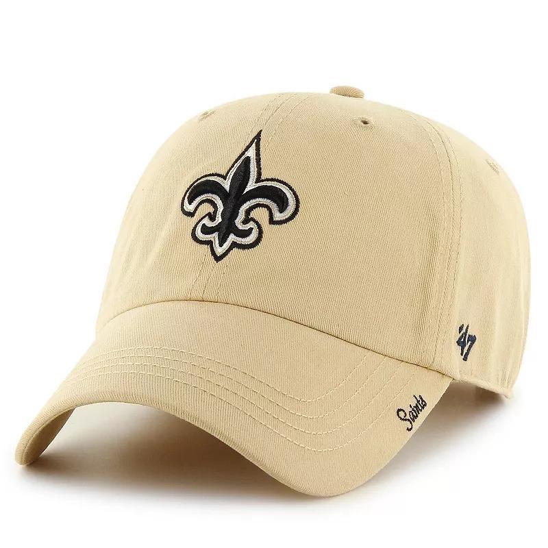 Womens Gold-Tone New Orleans Saints Miata Clean Up Secondary Adjustable Hat Product Image