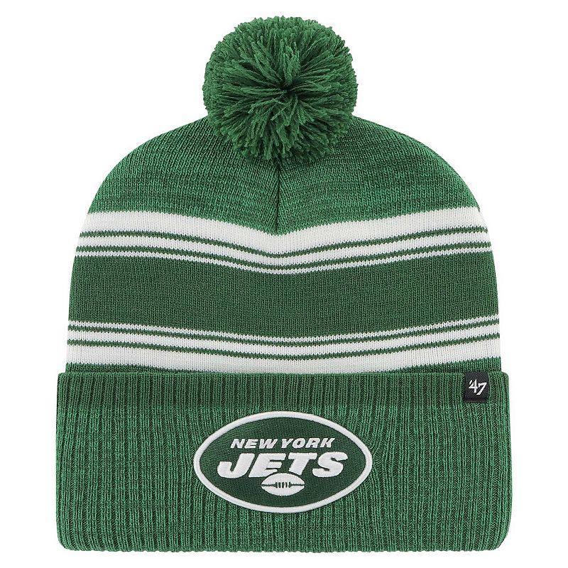 Mens 47 New York Jets Fadeout Cuffed Knit Hat with Pom Product Image