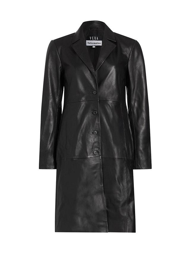 Womens Veda Crosby Leather Longline Blazer Product Image