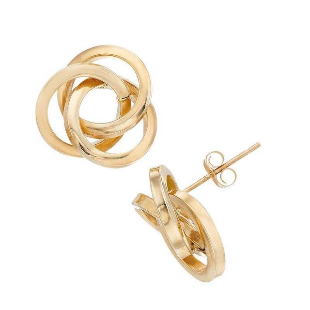 14k Gold Love Knot Earrings, Womens Product Image