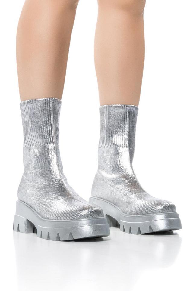 AZALEA WANG MITTY SILVER BOOTIE Product Image