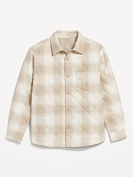 Quilted Button-Down Shacket Product Image