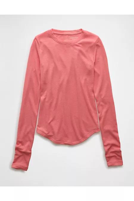 AE Cozy Up Long-Sleeve Layering T-Shirt Women's Product Image