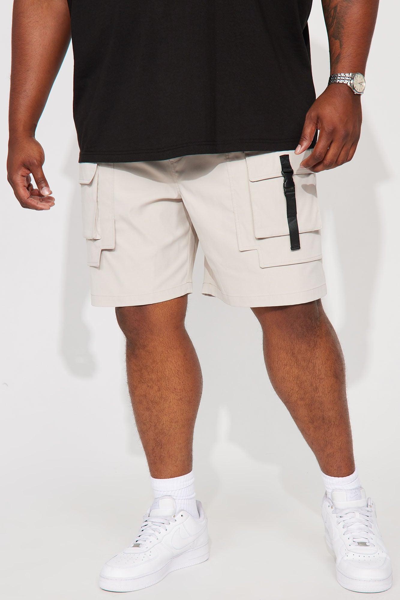 All Cap Utility Nylon Cargo Shorts - Grey Product Image