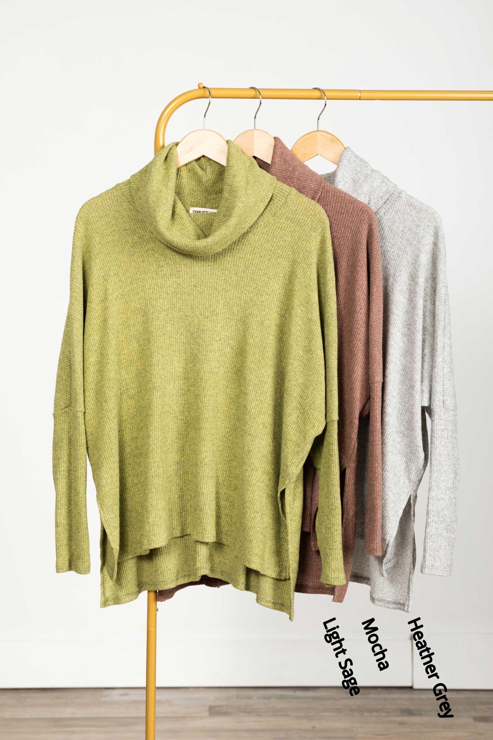 Brushed Knit Cowl Neck Tunic product image