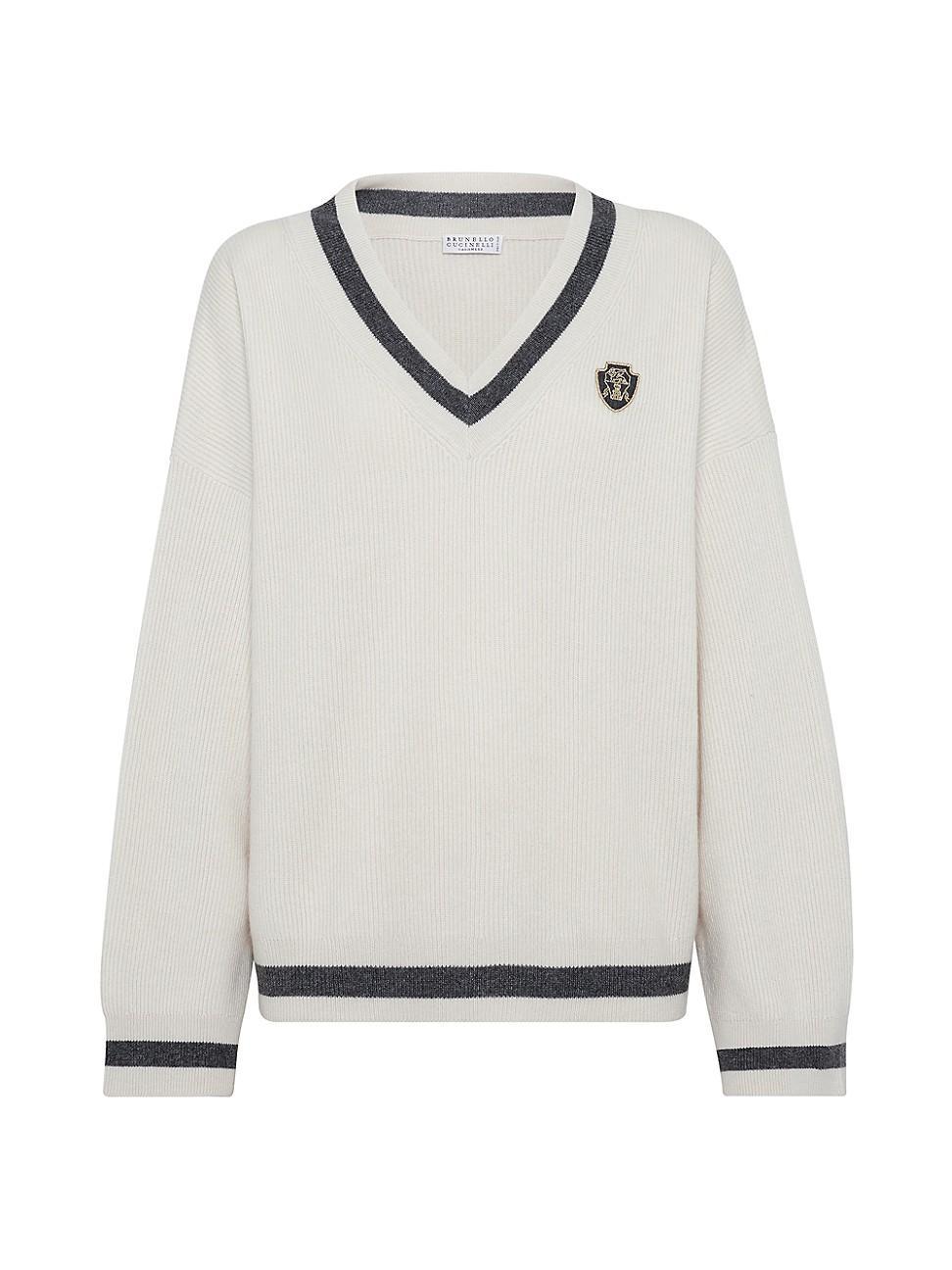 Womens Cashmere English Rib Sweater Product Image