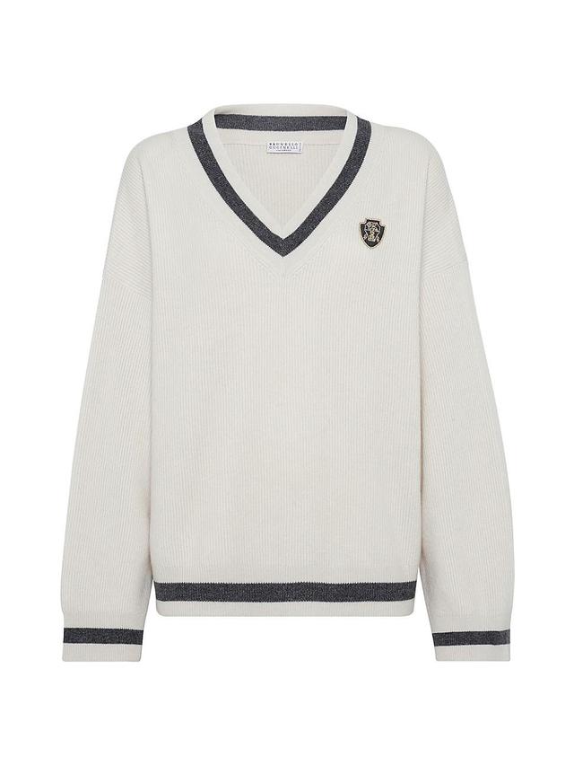 Womens Cashmere English Rib Sweater Product Image