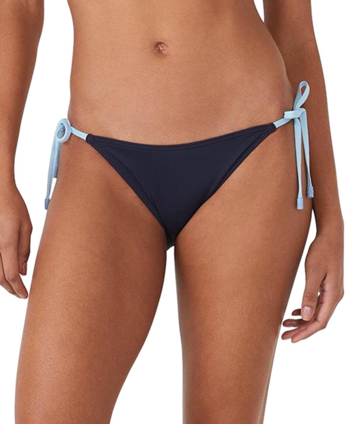 kate spade new york Womens Contrast Side Tie Bikini Bottoms Product Image