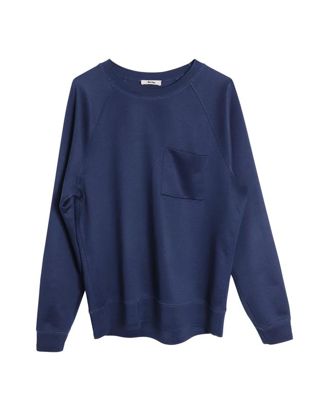 Raglan Sweater In Navy Blue Polyester Product Image