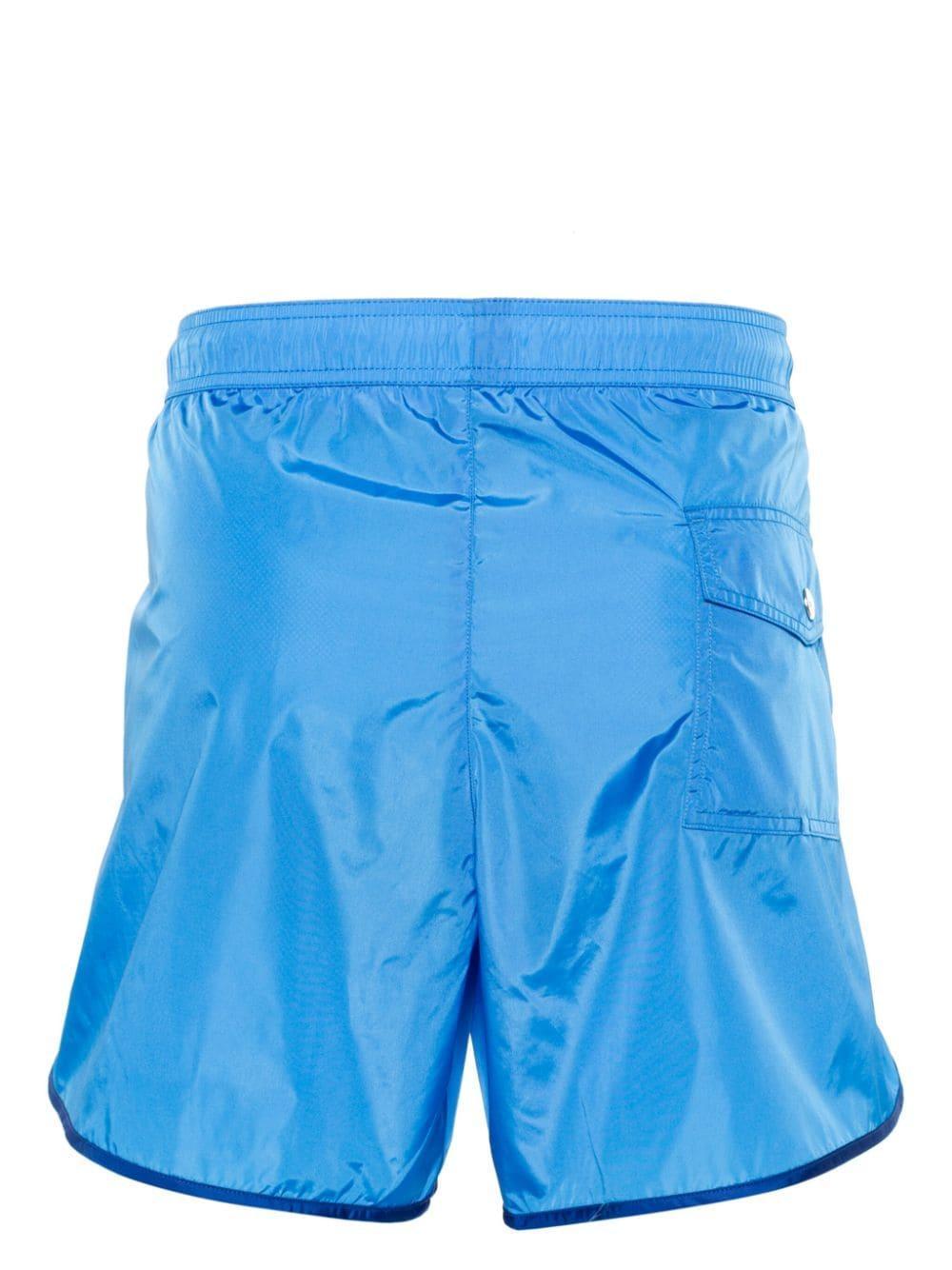 MONCLER Logo-patch Swim Short In Blue Product Image