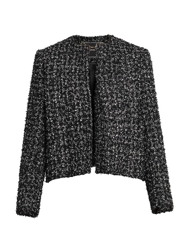 Womens Metallic Tweed Jacket Product Image