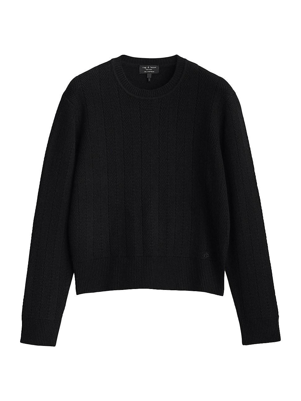 rag & bone Durham Herringbone Stitch Wool Sweater Product Image