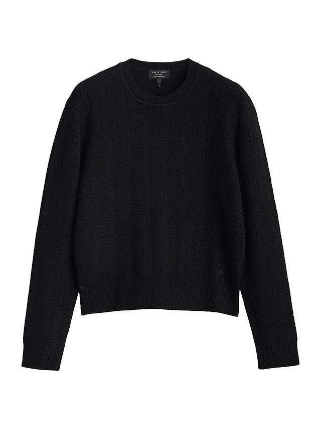 Womens Durham Herringbone Cashmere Sweater Product Image