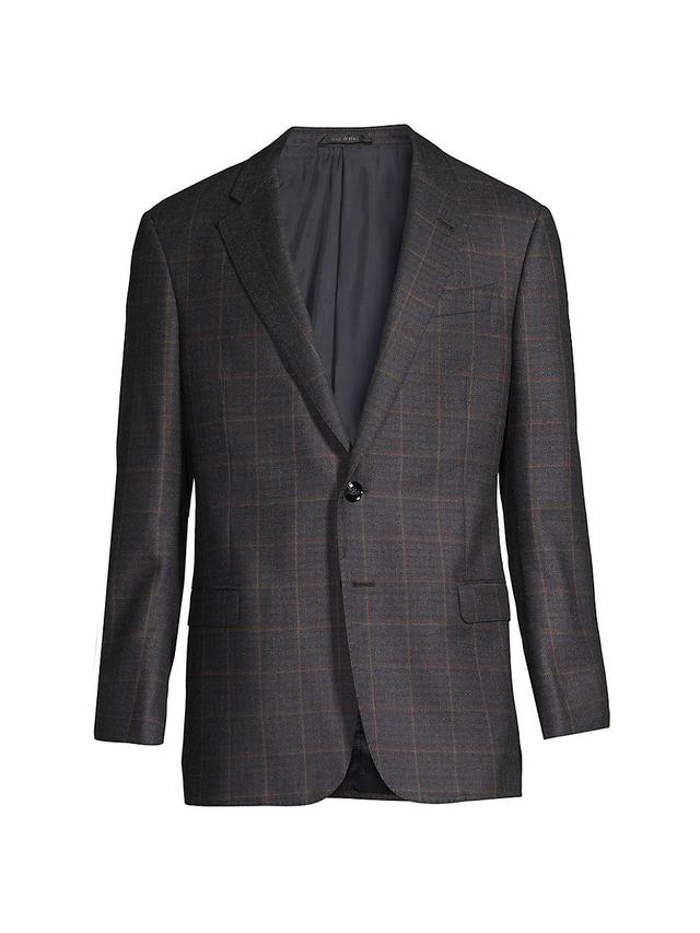 Mens Plaid Wool-Cashmere Sport Coat Product Image