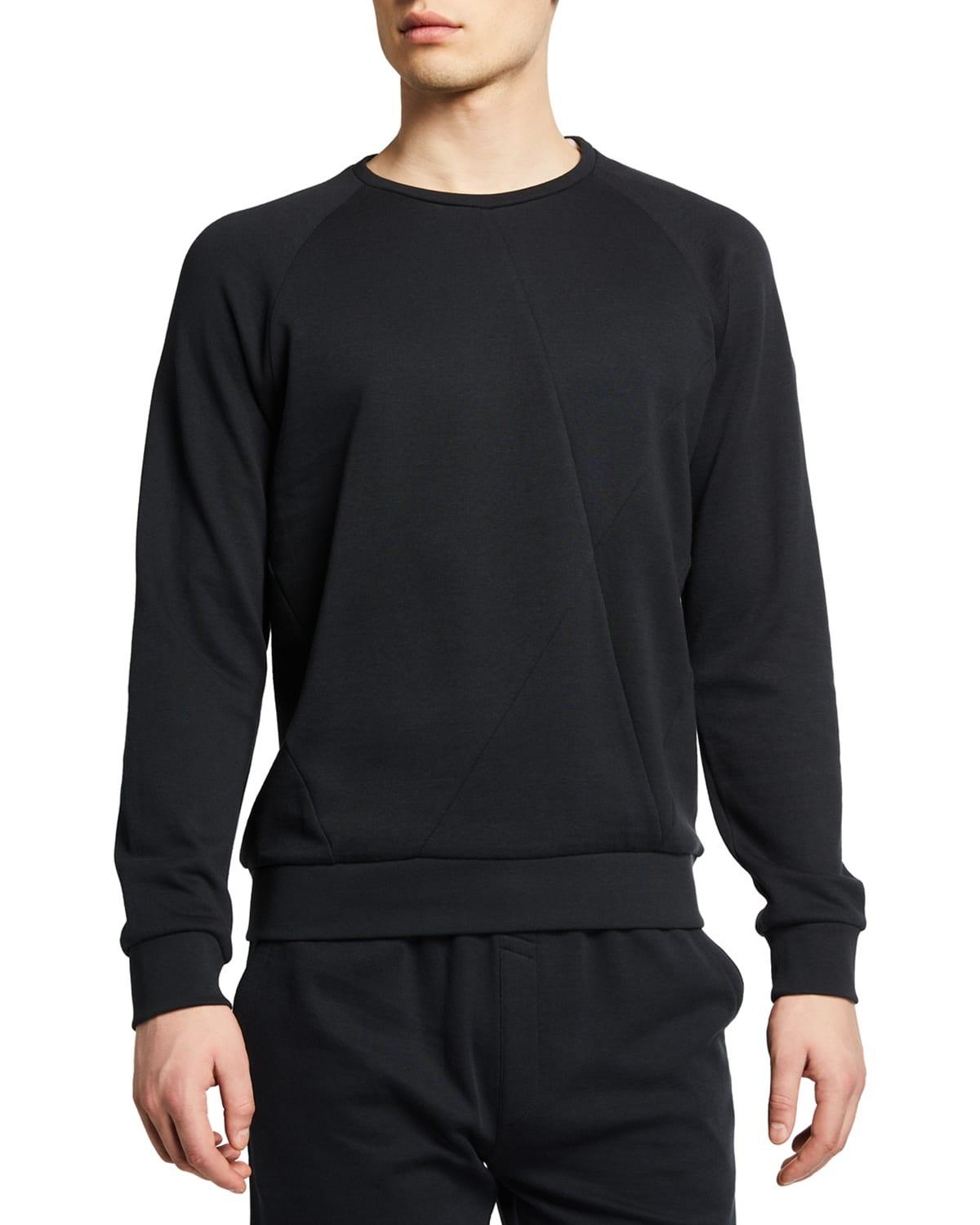 Mens Paneled Raglan Crew Sweater Product Image