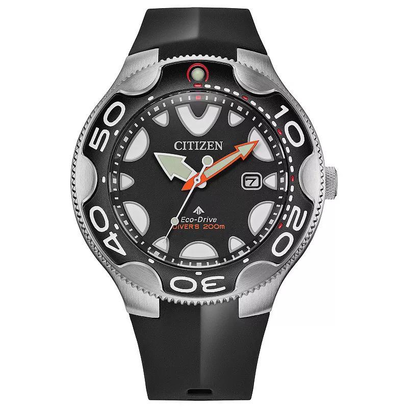 Citizen Mens Promaster Dive Orca Three Hand Black Strap Watch Product Image