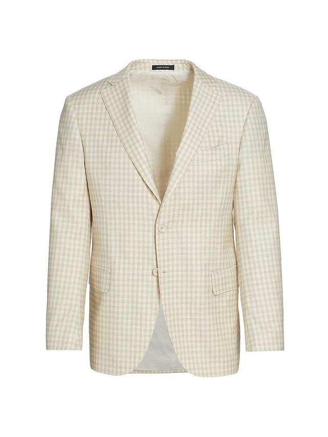 Mens COLLECTION Checked Wool Sport Coat Product Image