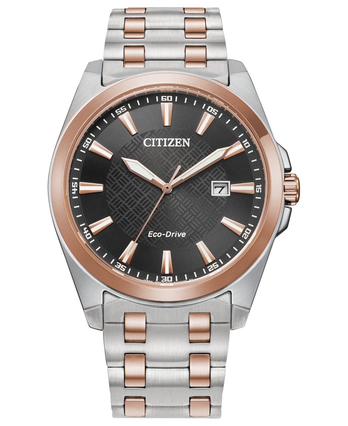 Men's Citizen Eco-DriveÂ® Corso Two-Tone Watch with Brown Dial (Model: Bm7536-53X) Product Image