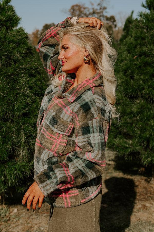 Plush Comfort Plaid Jacket Product Image