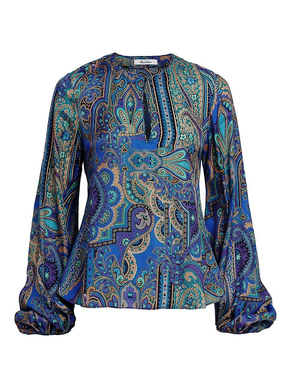 Womens Elizabeth Paisley Print Blouse Product Image