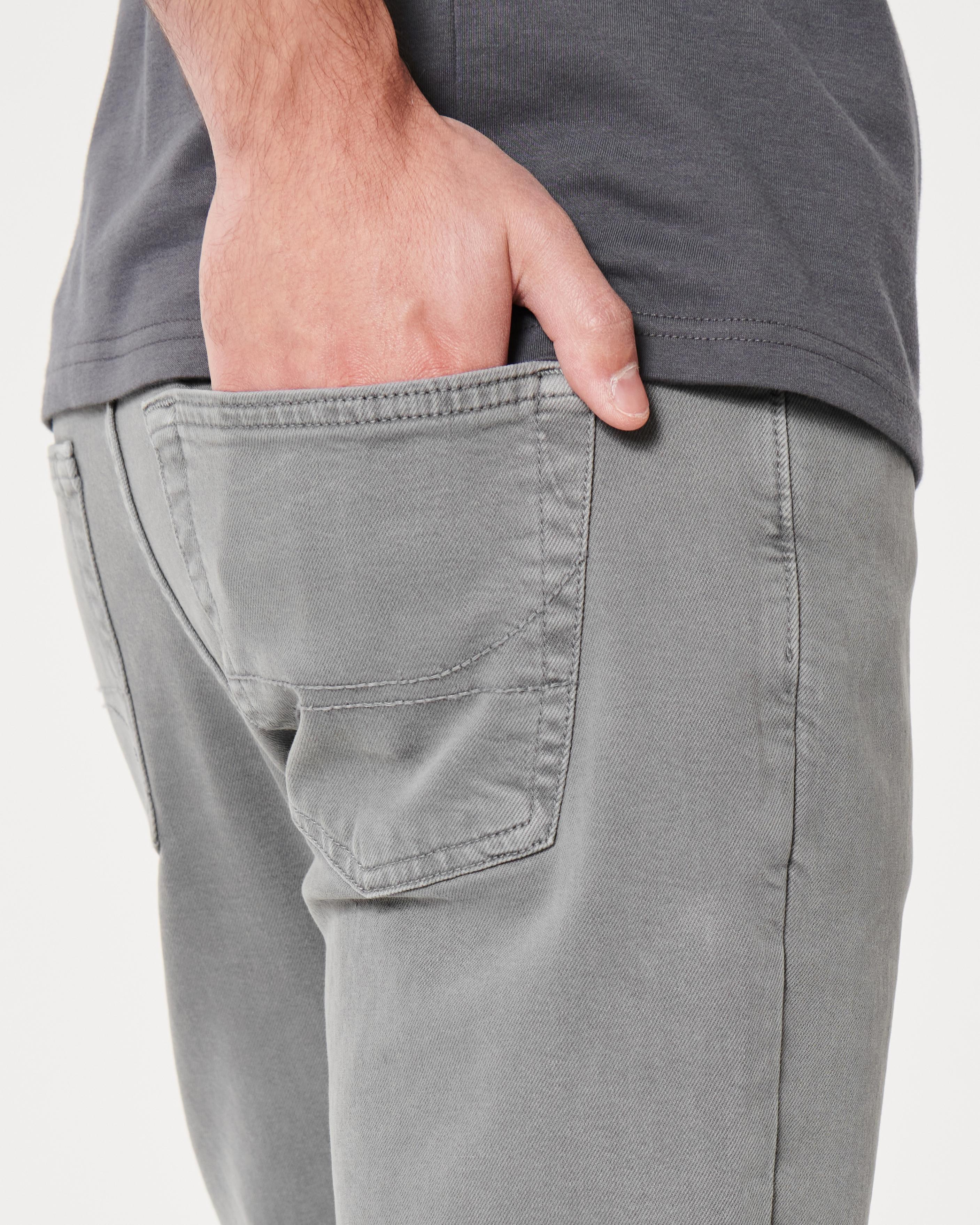 Grey Slim Straight Jeans Product Image