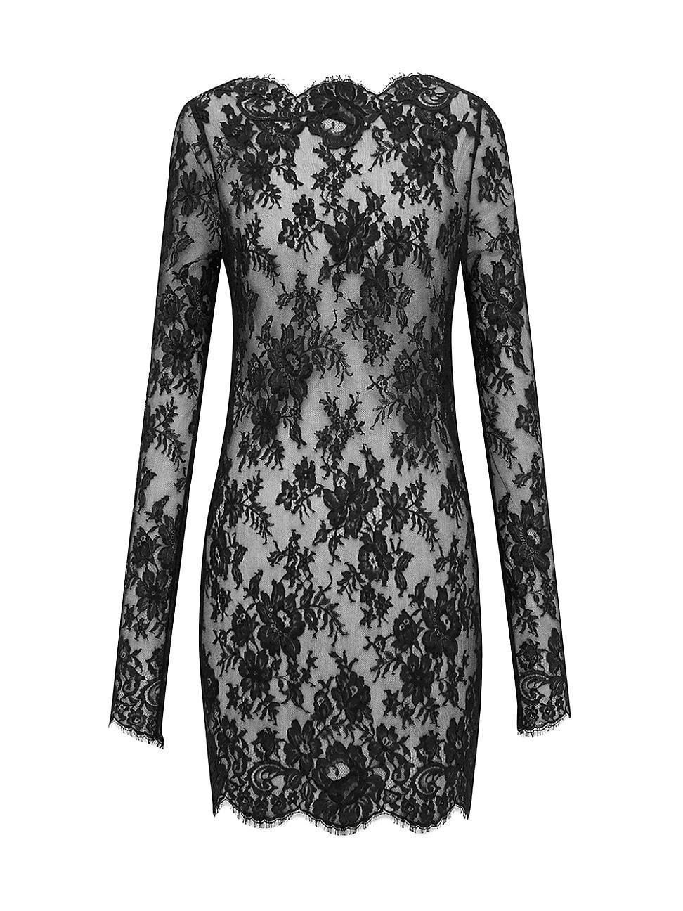 Womens Long-Sleeve Dress in Chantilly Lace Product Image