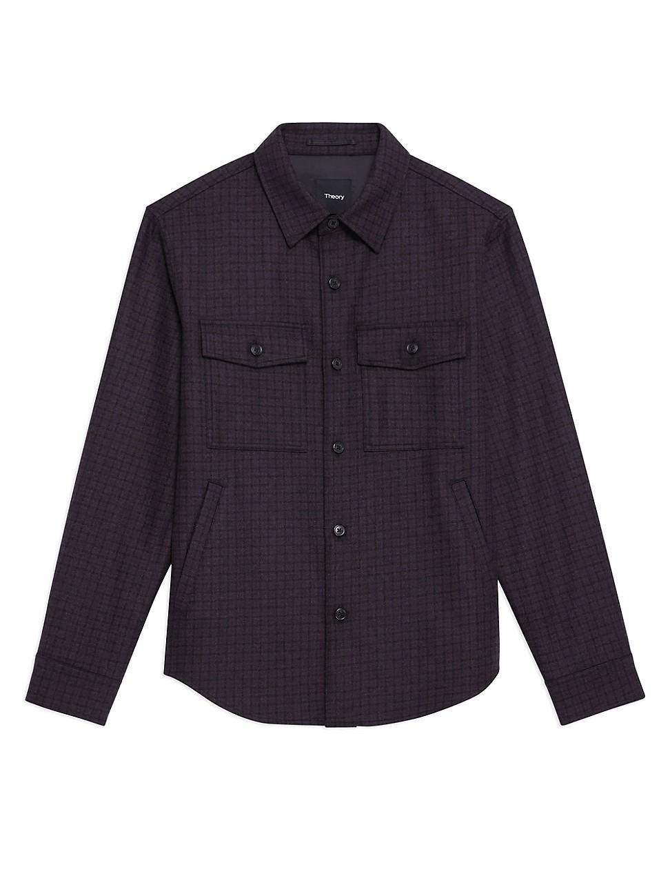 Mens Garvin Wool-Blend Button-Front Shirt Product Image