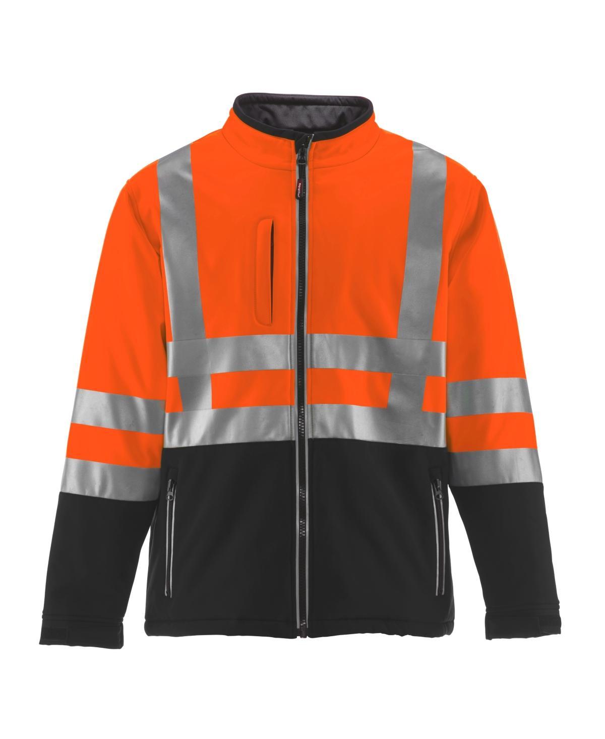 RefrigiWear Mens High Visibility Insulated Softshell Jacket with Reflective Tape Product Image