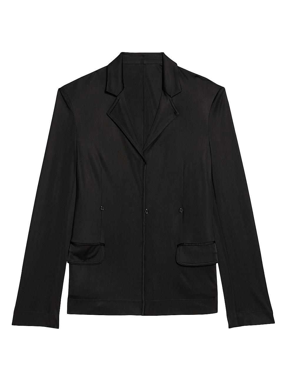 Womens Single-Breasted Long-Sleeve Jacket Product Image