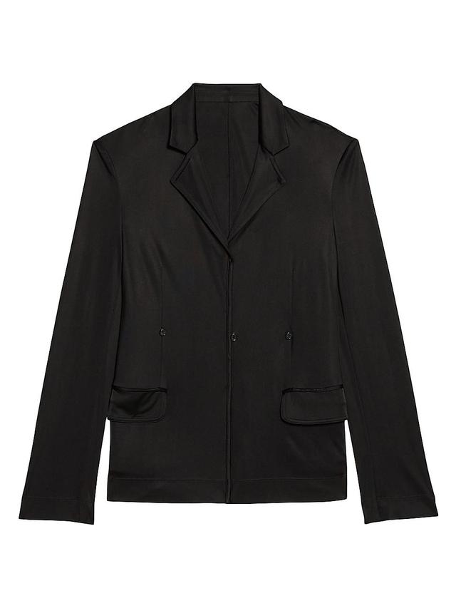 Womens Single-Breasted Long-Sleeve Jacket Product Image