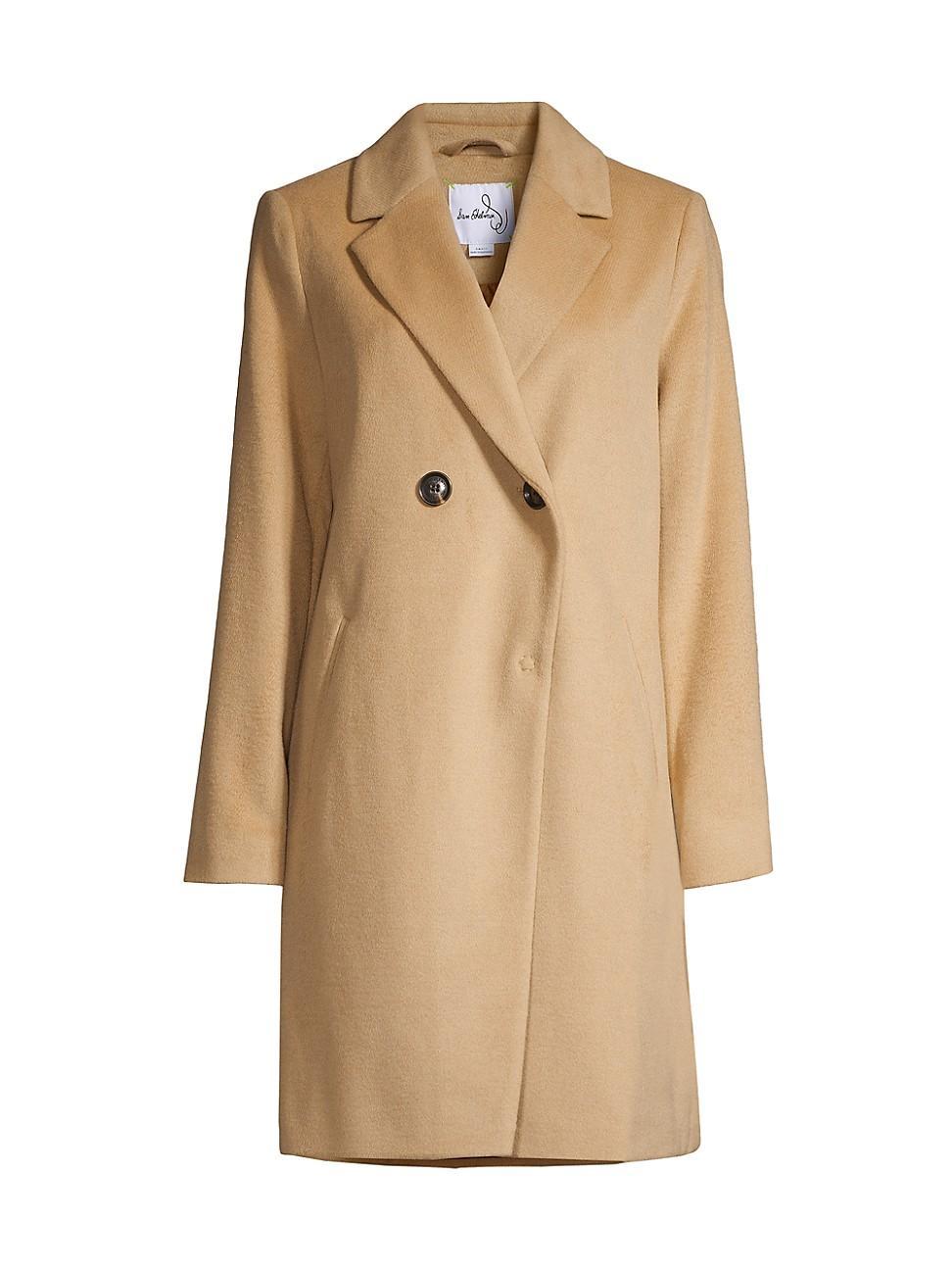 Womens Wool-Blend Double-Breasted Cutaway Coat product image