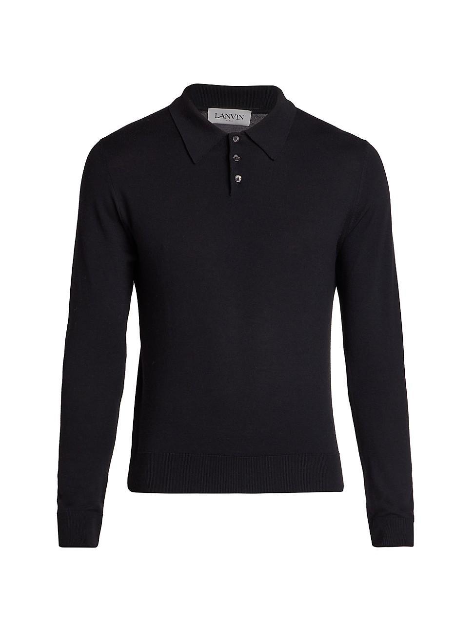 Mens Merinos Long-Sleeve Polo Shirt Product Image