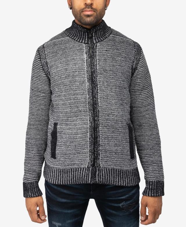 X-Ray Mens Full-Zip High Neck Sweater Jacket Product Image