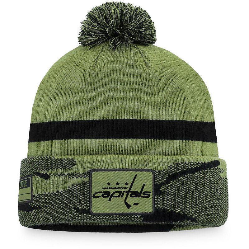 Mens Fanatics Branded Camo Washington Capitals Military Appreciation Cuffed Knit Hat with Pom Product Image