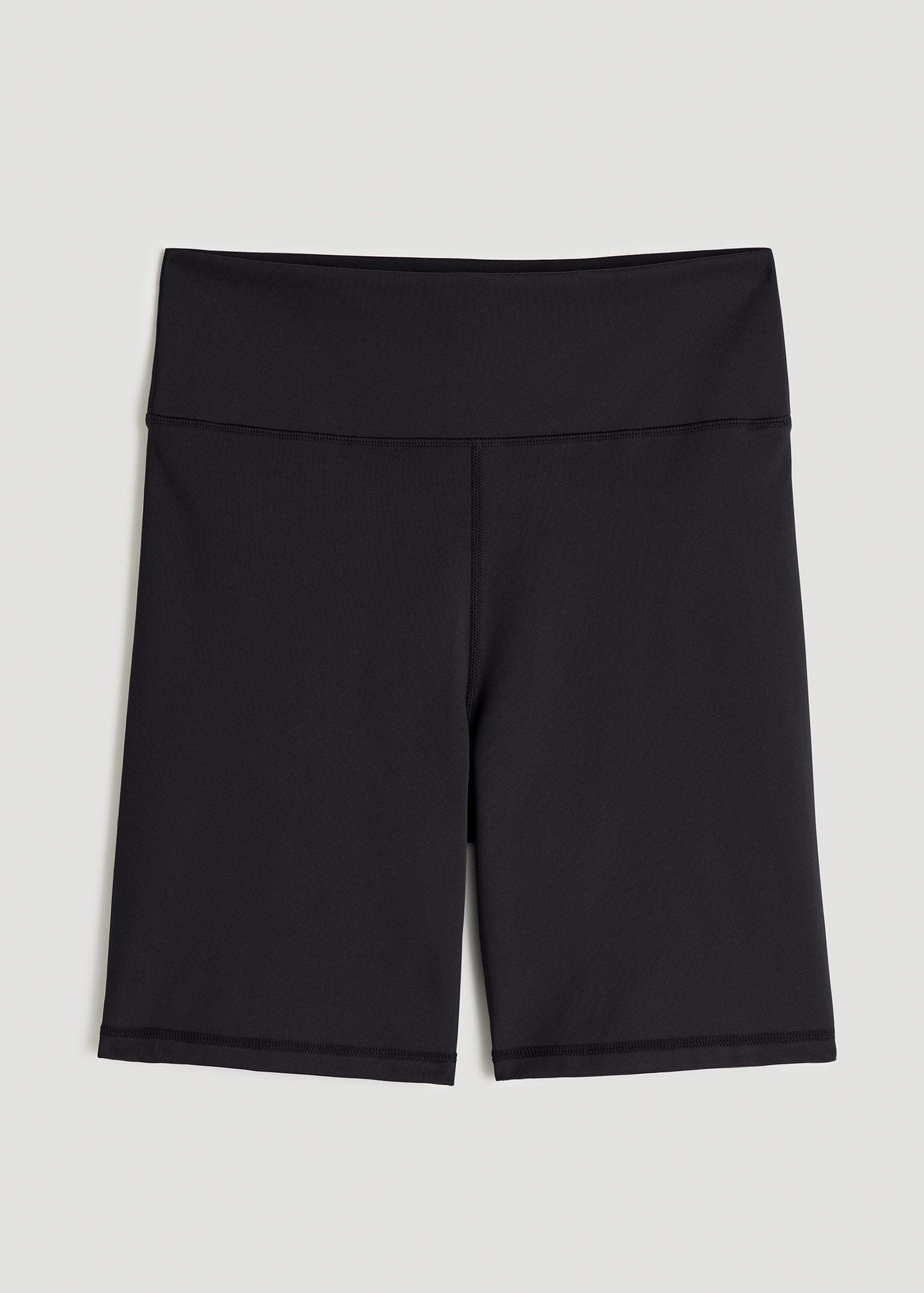 Balance Bike Shorts for Tall Women in Black Product Image